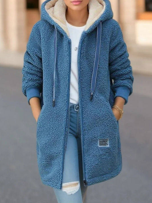 Veste en peluche à capuche | Krista