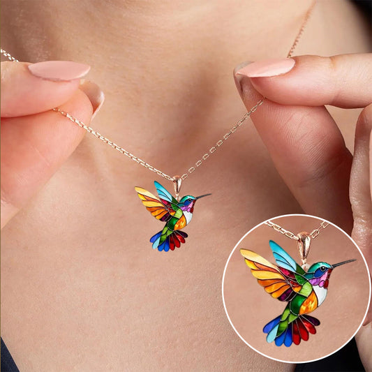 Collier et boucles d'oreilles colibri | Aurélie