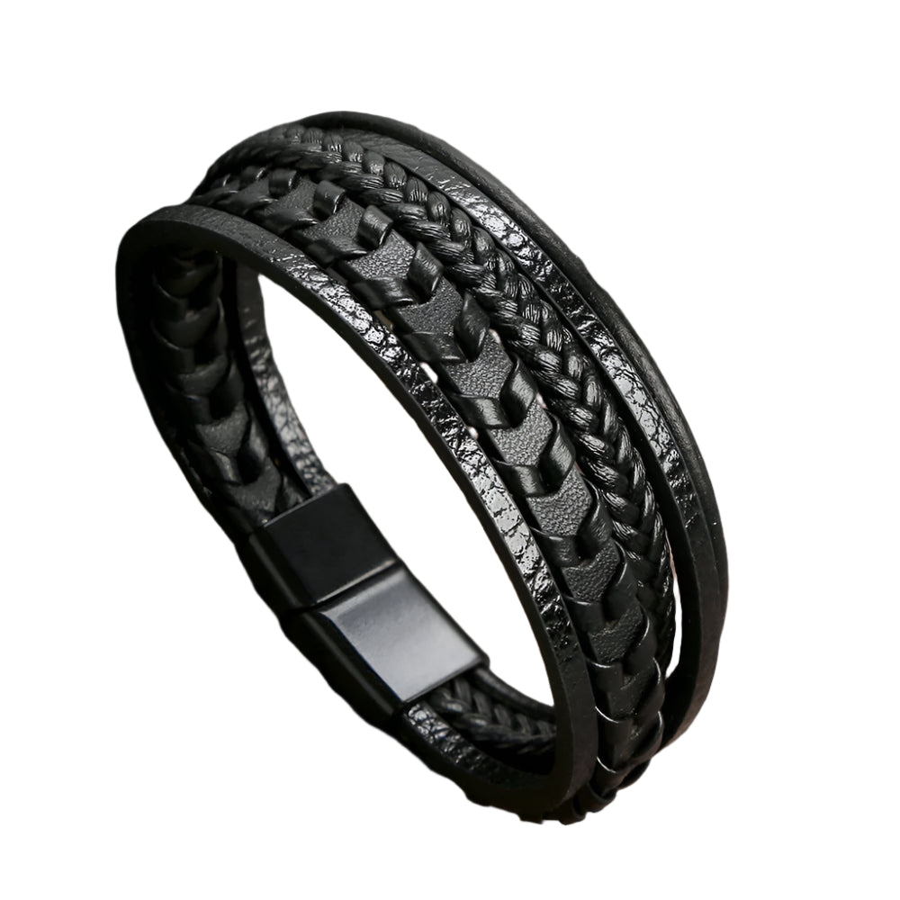 Bracelet viking en cuir tressé | Ragnar