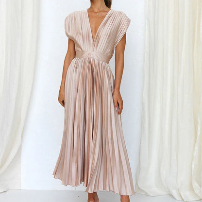 Robe à plis zippée et sans manches | Hedwig