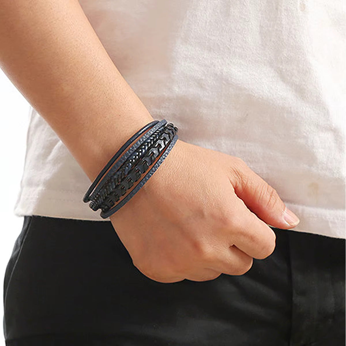 Bracelet viking en cuir tressé | Ragnar