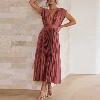 Robe à plis zippée et sans manches | Hedwig