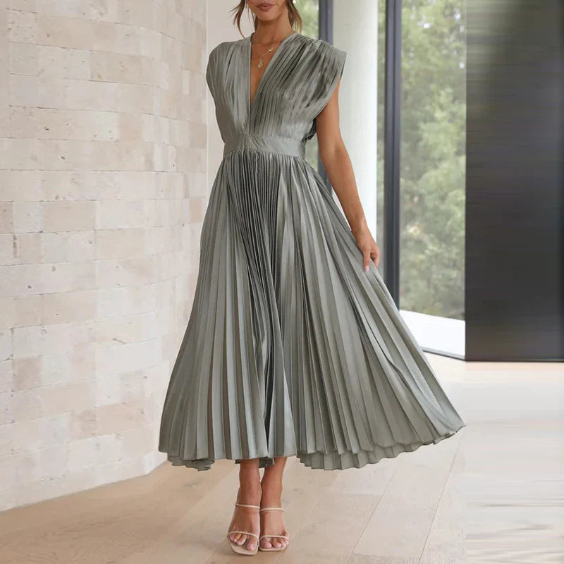 Robe à plis zippée et sans manches | Hedwig