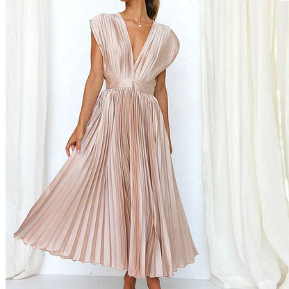 Robe à plis zippée et sans manches | Hedwig